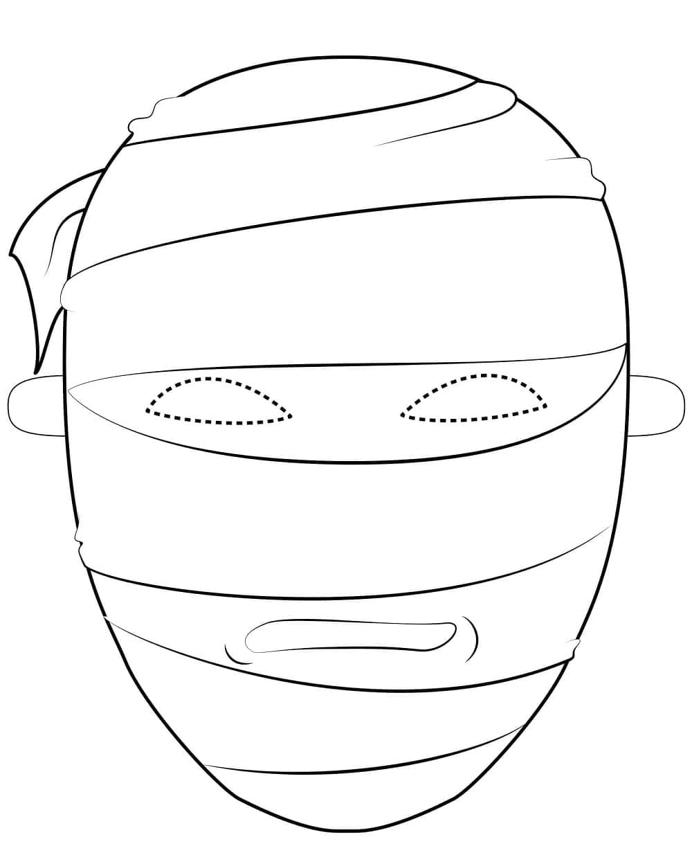 Halloween Mumie Maske fargelegging