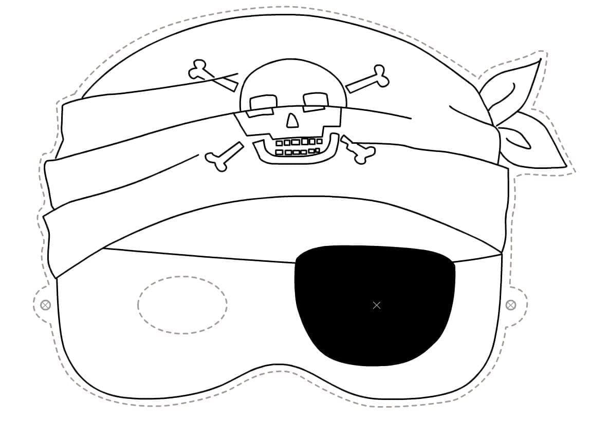 Halloween Pirat Maske fargelegging
