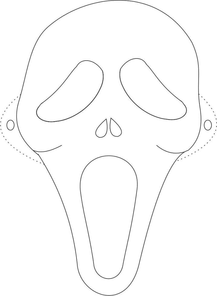 Halloween Spøkelse Maske fargelegging