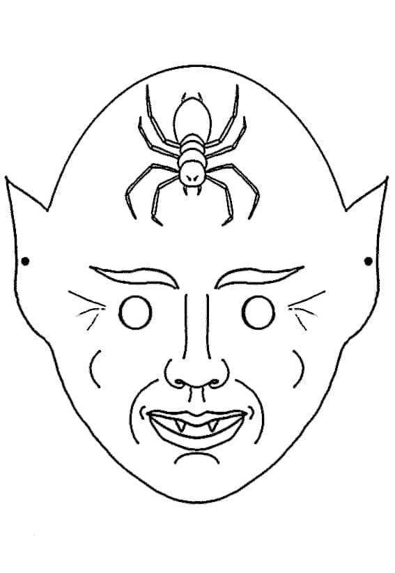 Halloween Vampyr Maske fargelegging