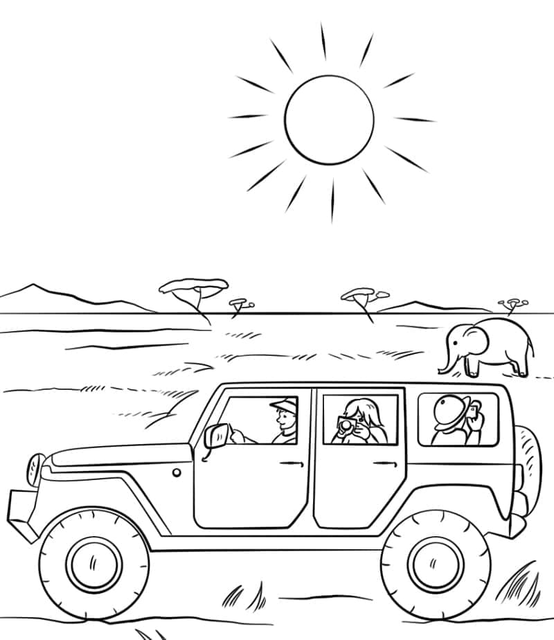 Jeep Gratis Utskrivbar fargelegging