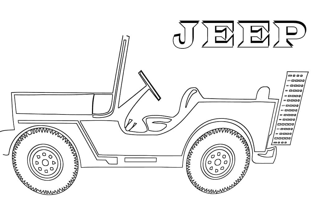 Jeep Utskrivbar Gratis fargelegging