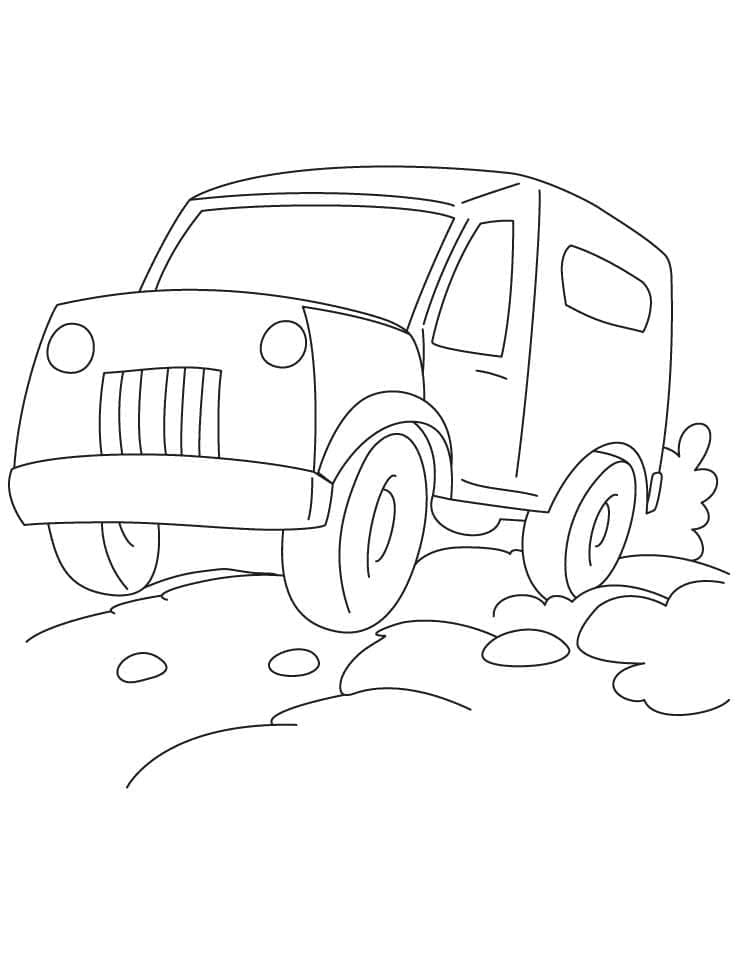 Jeep Utskrivbart Bilde fargelegging