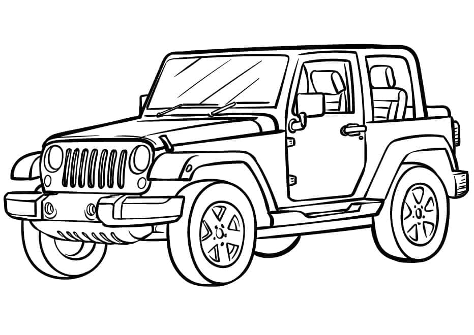 Jeep til Utskrift fargelegging