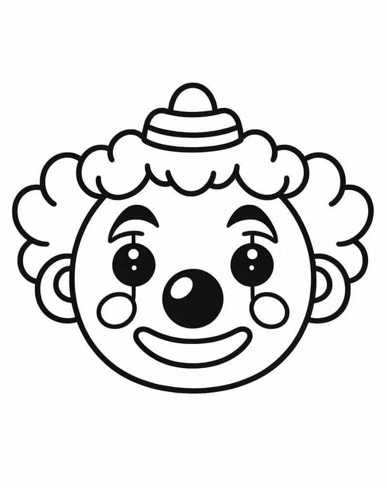 Klovn Utskrivbar for Barn fargelegging