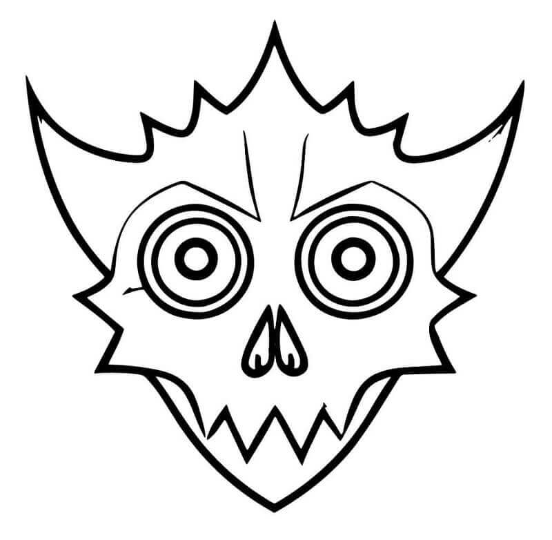 Lett Maske Halloween fargelegging