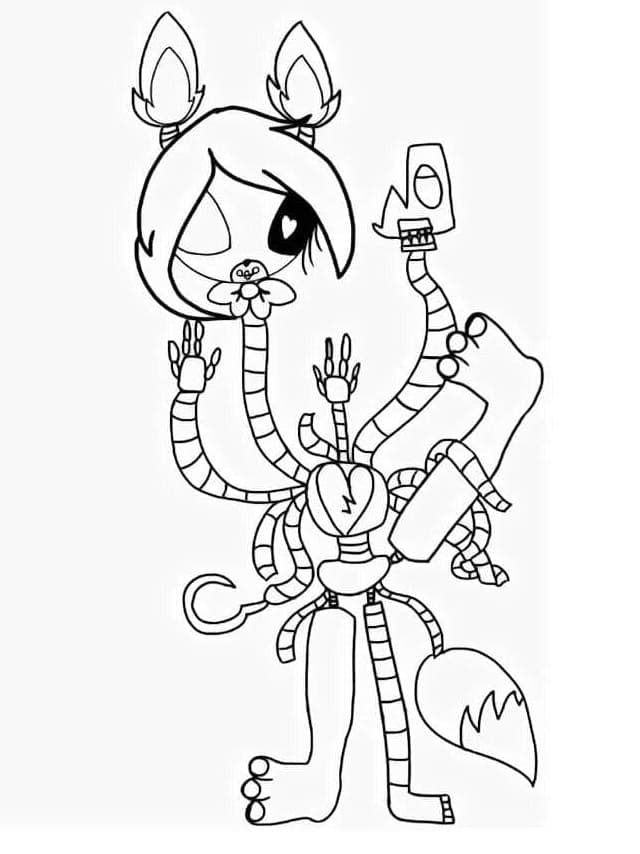 Mangle fra FNAF fargelegging