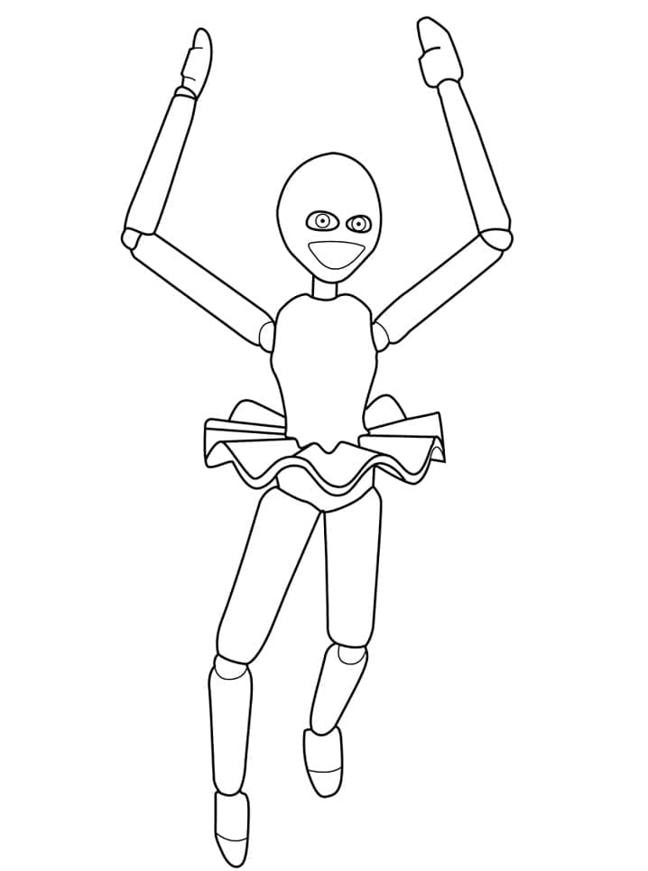 Minireena fra FNAF fargelegging