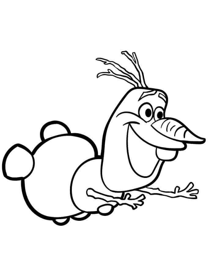 Olaf Utskriftbar for Barn fargelegging