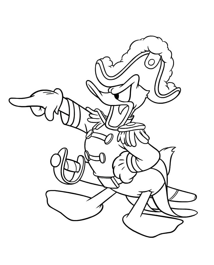 Pirate Donald Duck fargelegging