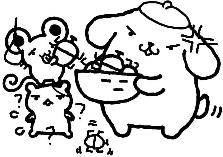 Pompompurin Gratis Utskriftbar fargelegging