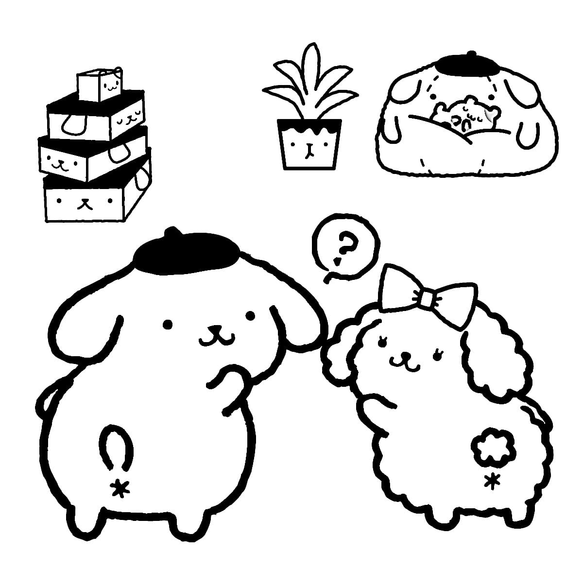 Pompompurin Sanrio fargelegging
