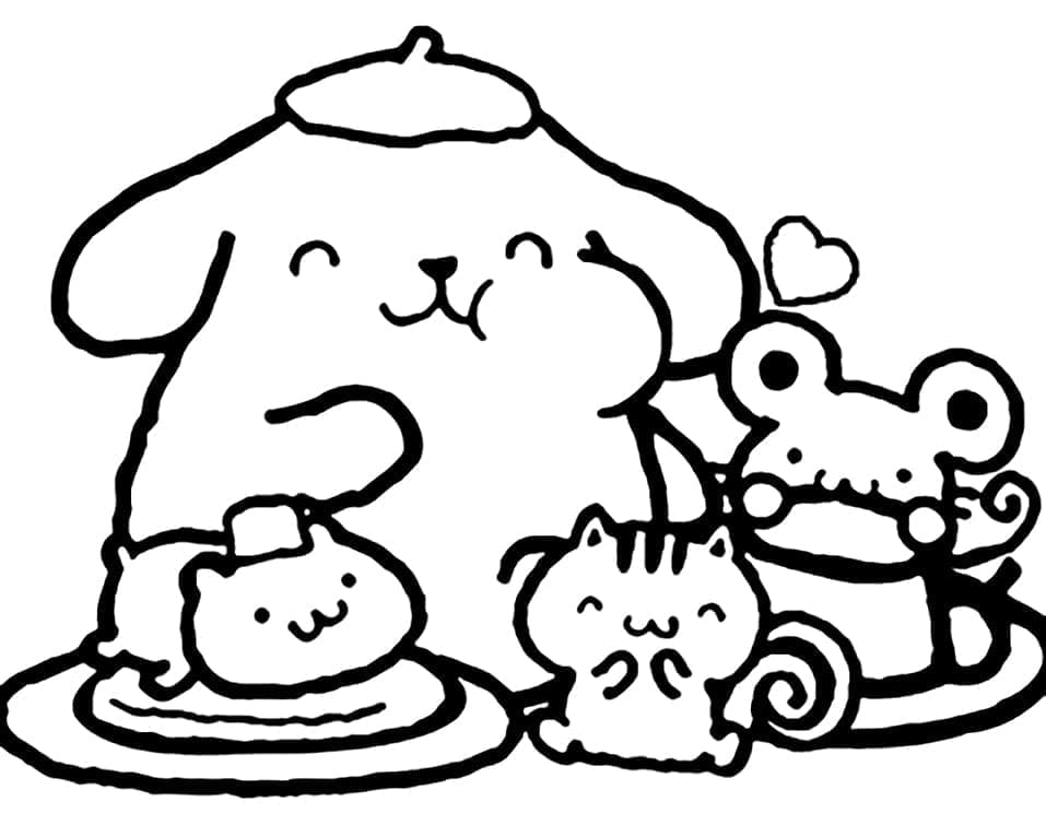 Pompompurin Uten Kostnad Bilde fargelegging