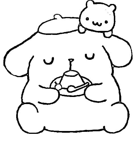 Pompompurin å Skrive ut fargelegging