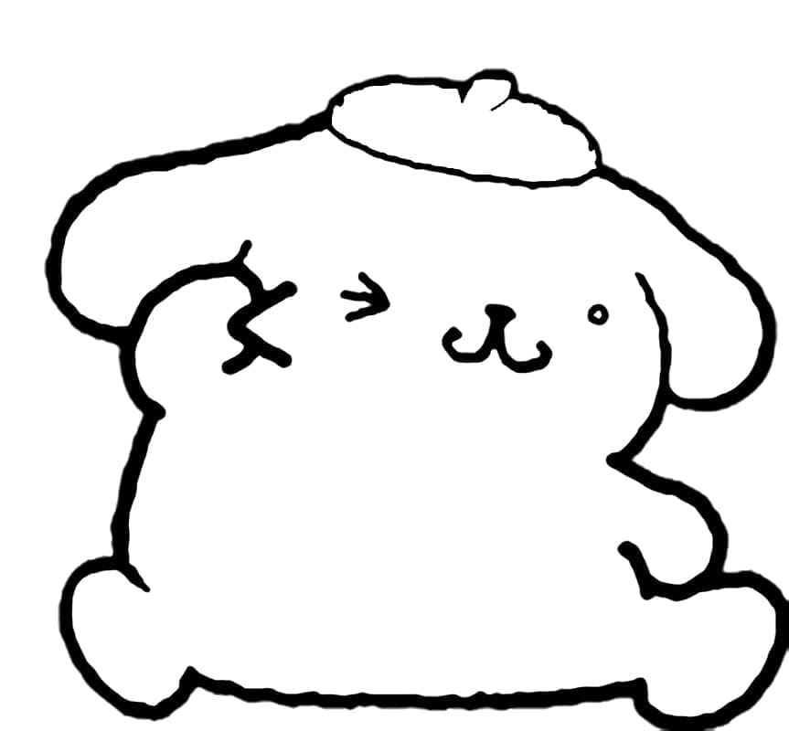 Pompompurin for 3-årige Barn fargelegging