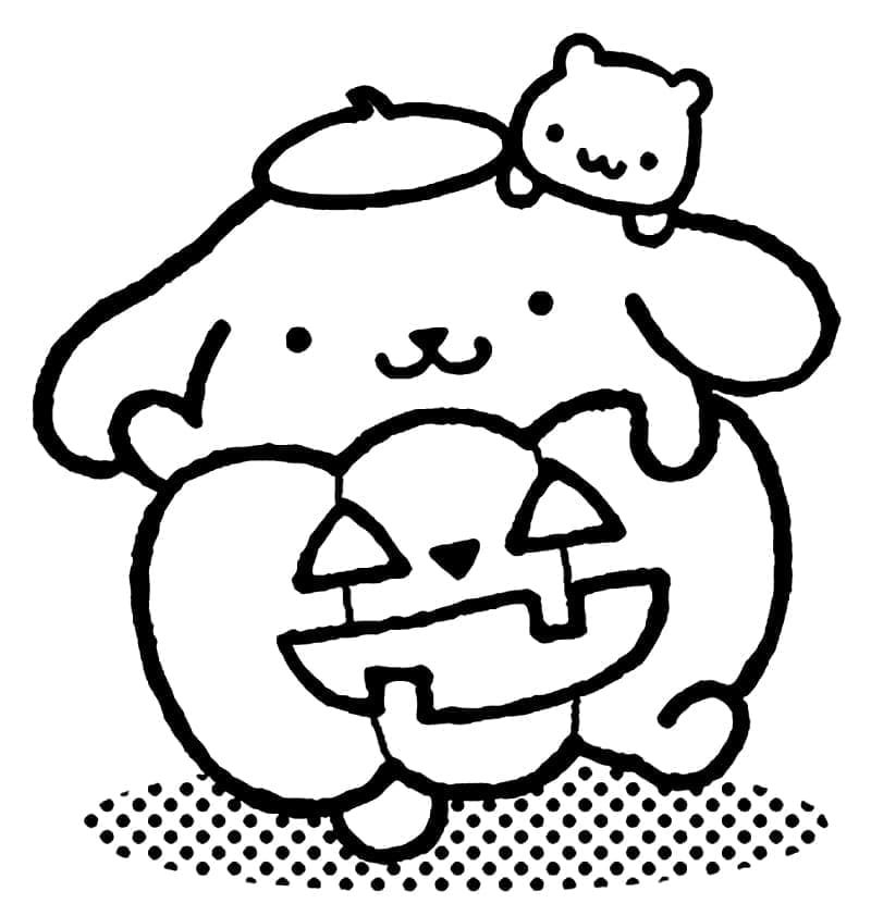 Pompompurin for 4-årige Barn fargelegging