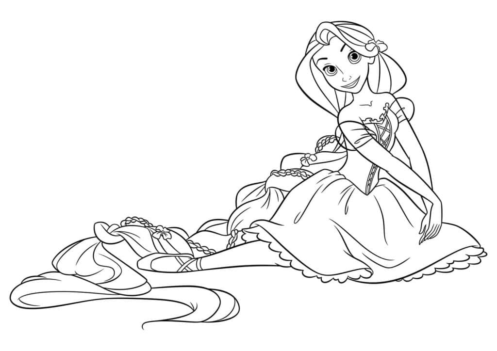Rapunzel for 1-åringer fargelegging