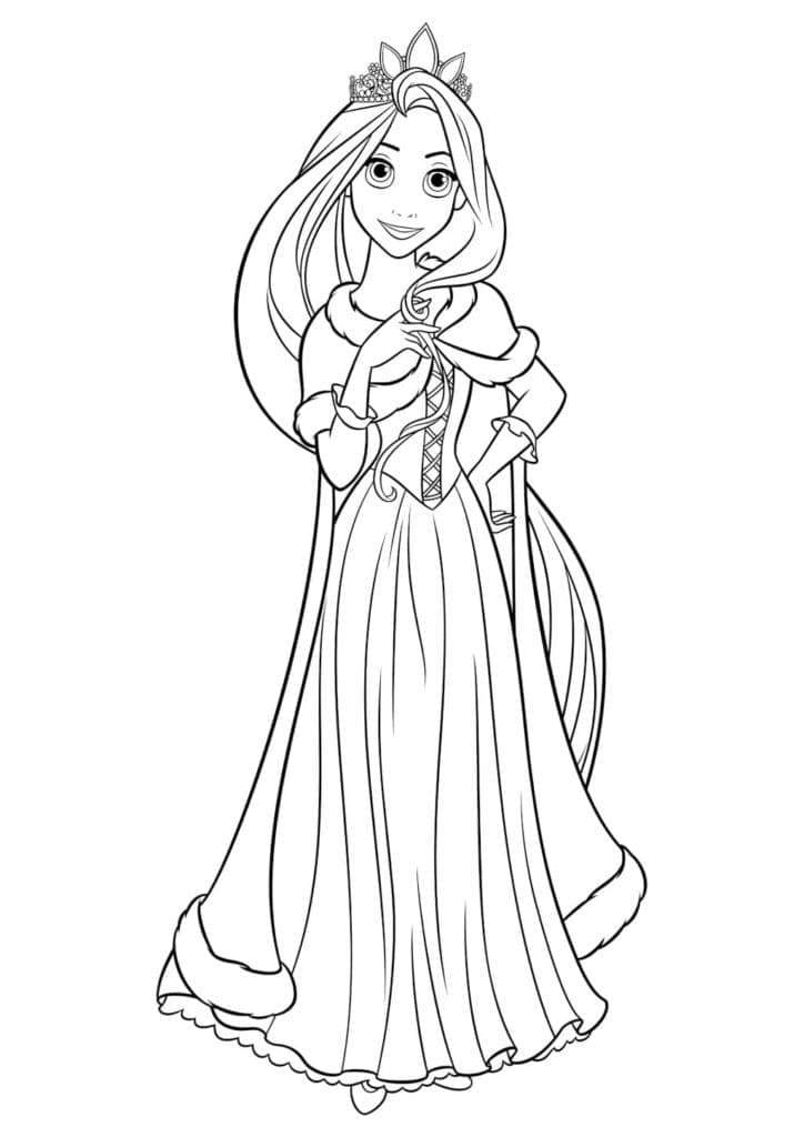 Rapunzel for 2-åringer fargelegging