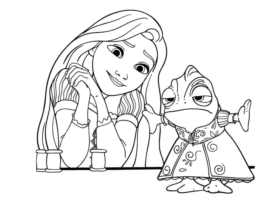 Rapunzel for 3-åringer fargelegging