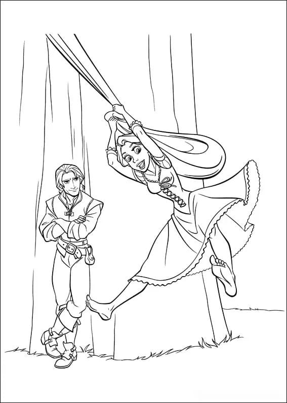 Rapunzel for barn fargelegging