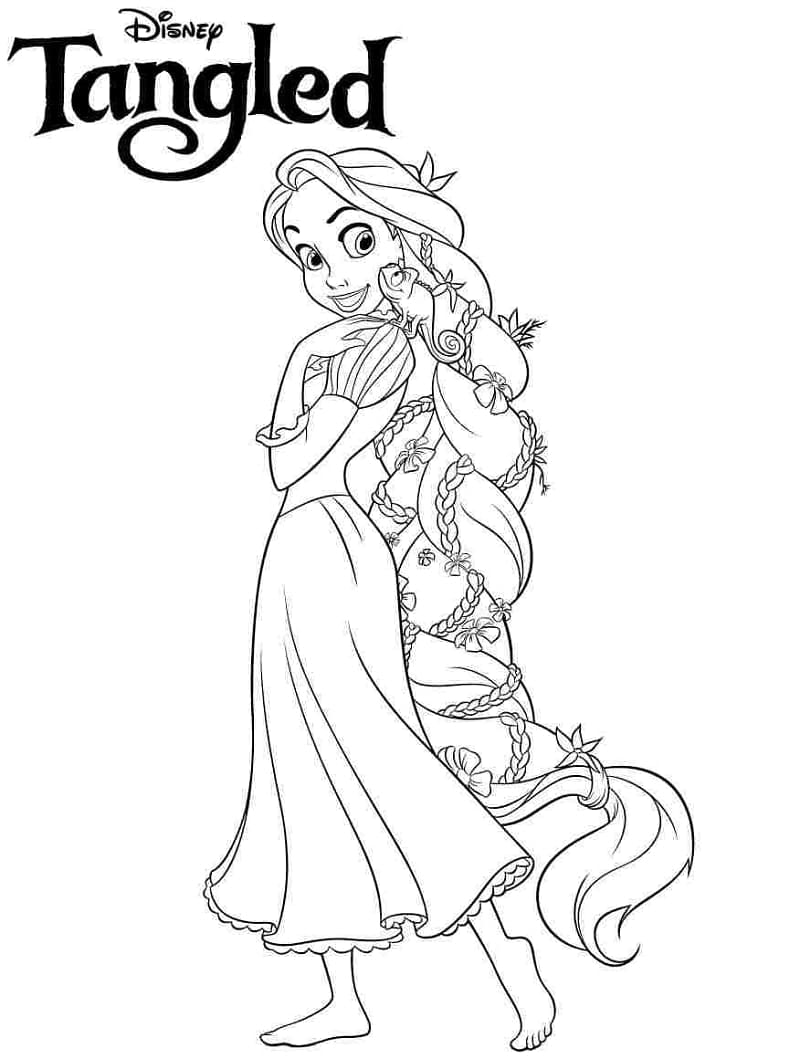 Rapunzel til fargelegging fargelegging