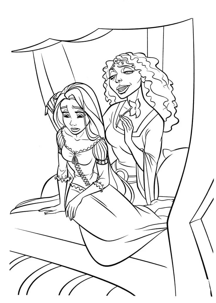 Rapunzel til utskrift fargelegging