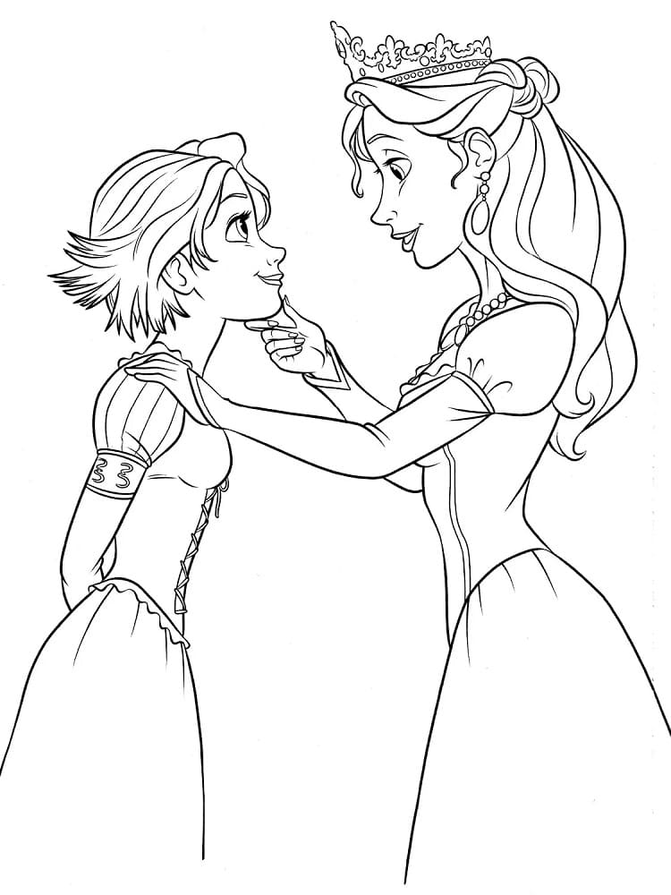 Rapunzel uten kostnad fargelegging