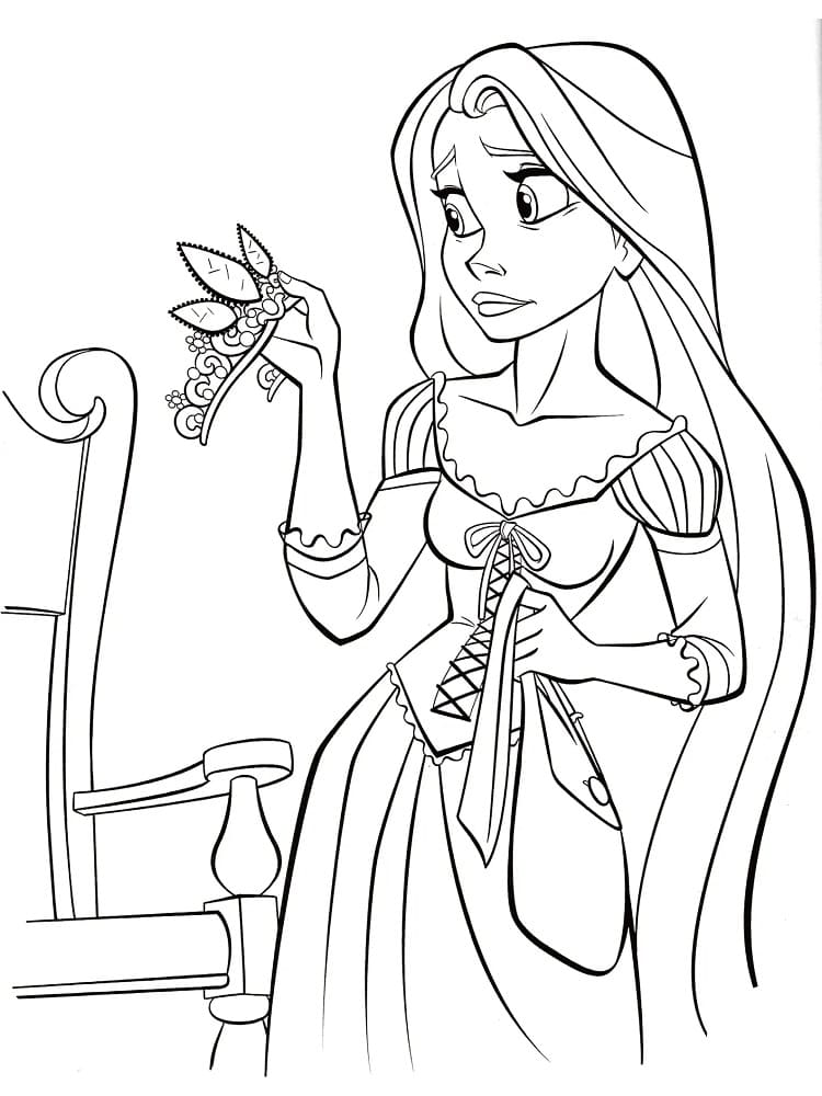 Rapunzel utskrivbar fargelegging
