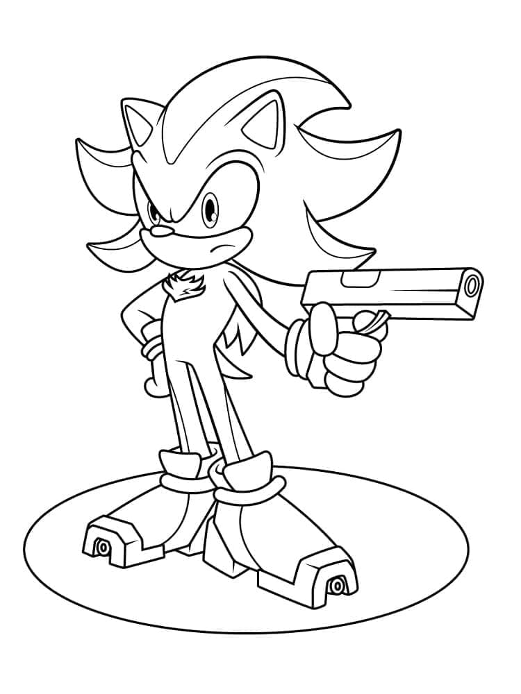 Shadow Sonic for Utskrift fargelegging