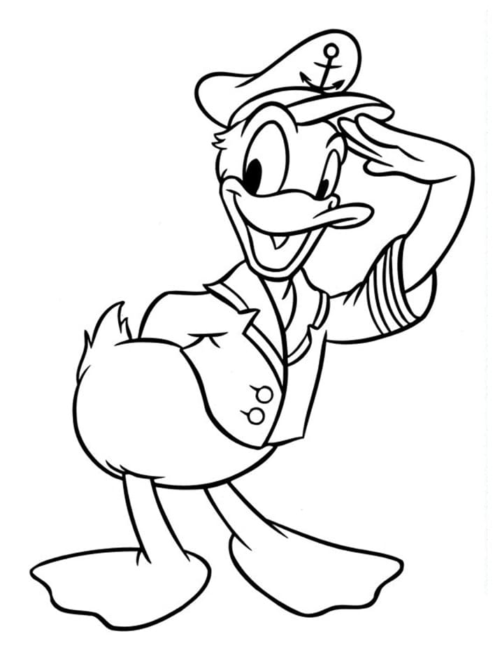 Sjømann Donald Duck fargelegging