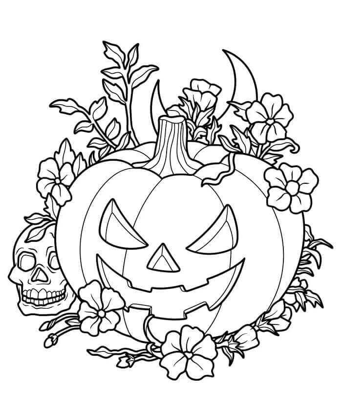 Skjønn Halloween Gresskar fargelegging