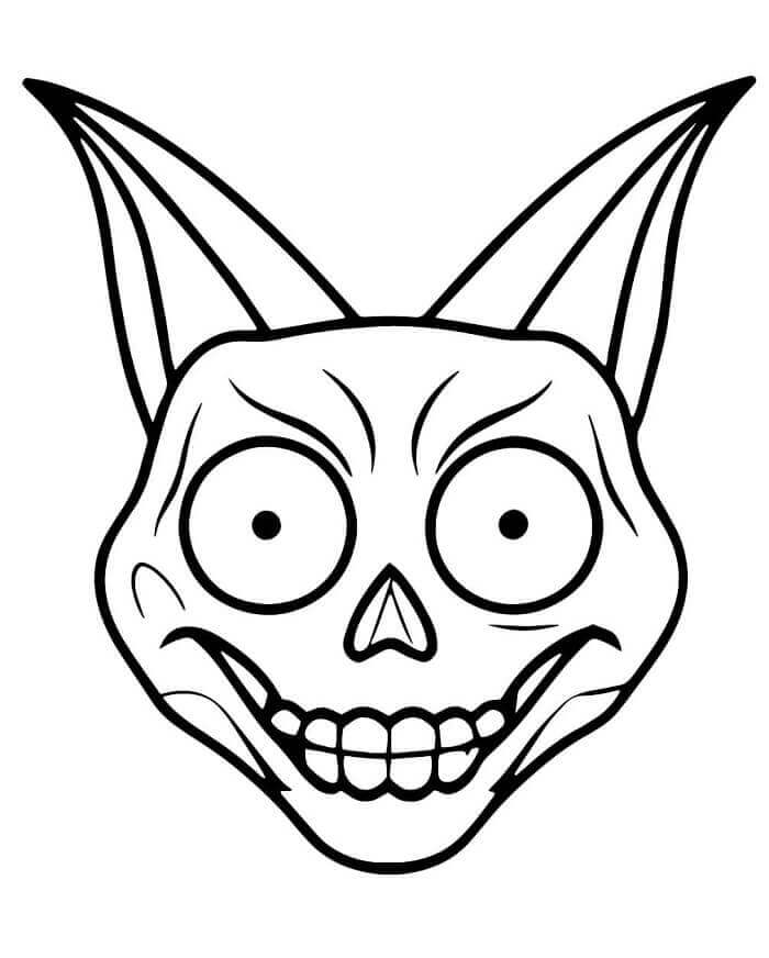 Skremmende Halloween Maske fargelegging
