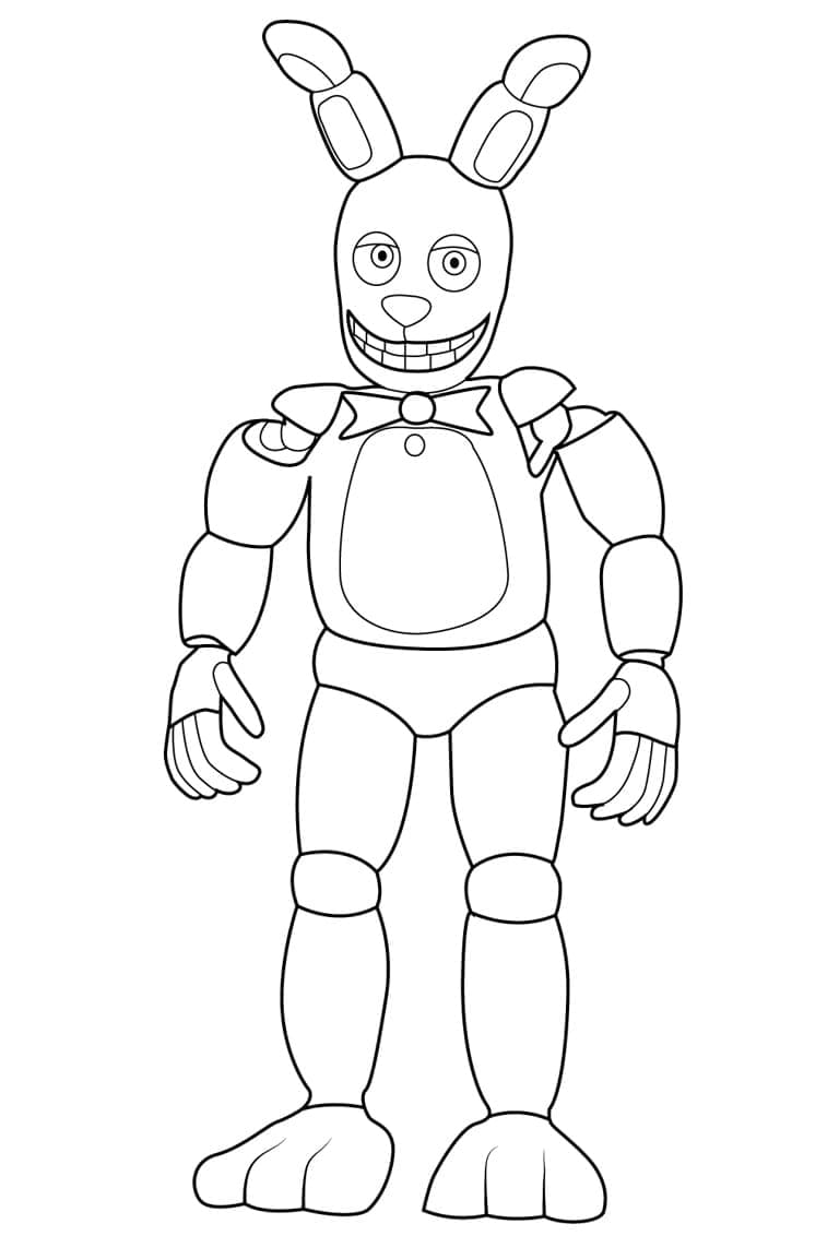 Spring Bonnie fra FNAF fargelegging