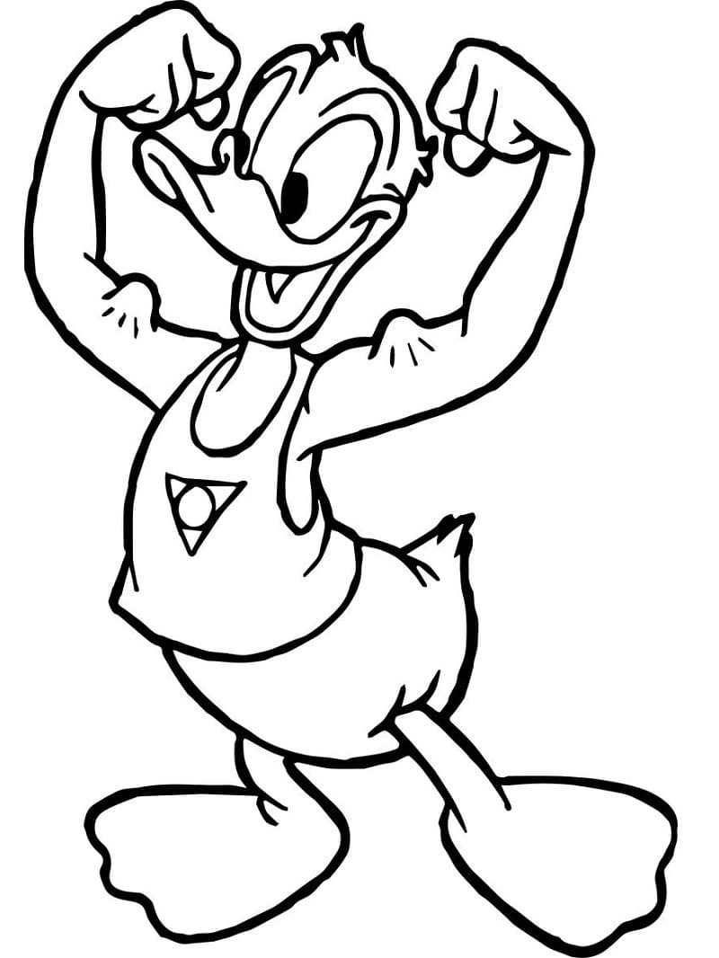 Sterk Donald Duck fargelegging