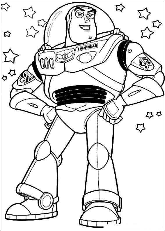 Tegneserie Buzz Lightyear fargelegging
