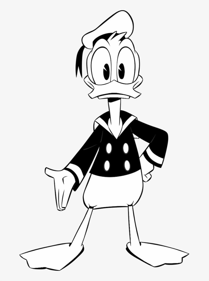 Tegning av Donald fargelegging