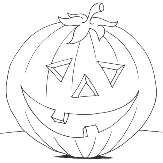 Tegning av Halloween Gresskar fargelegging