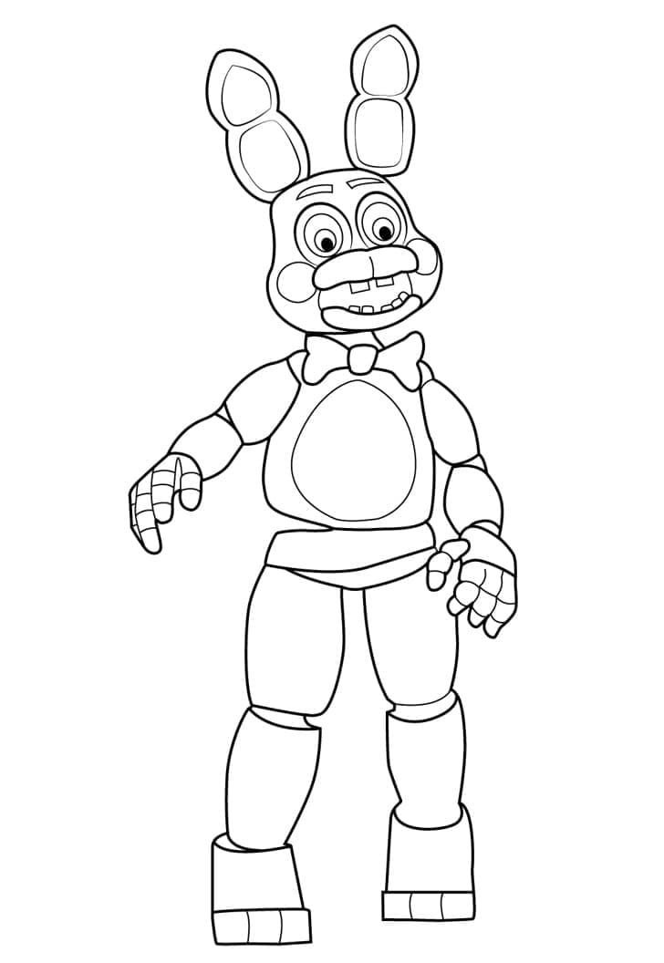 Toy Bonnie fra FNAF fargelegging