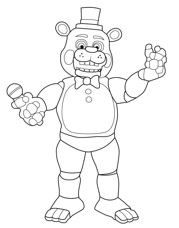 Toy Freddy fra FNAF fargelegging