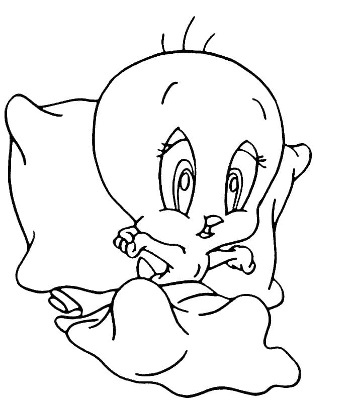 Trøtt Tweety Bird fargelegging