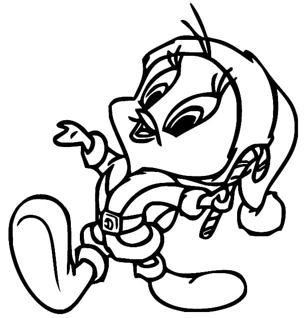 Tweety på Jul fargelegging