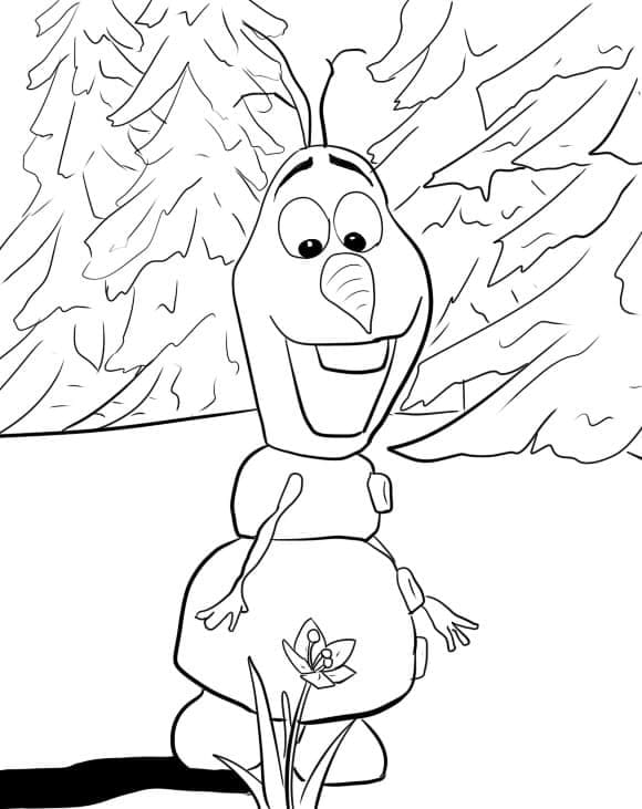 Utskriftbar Olaf fargelegging