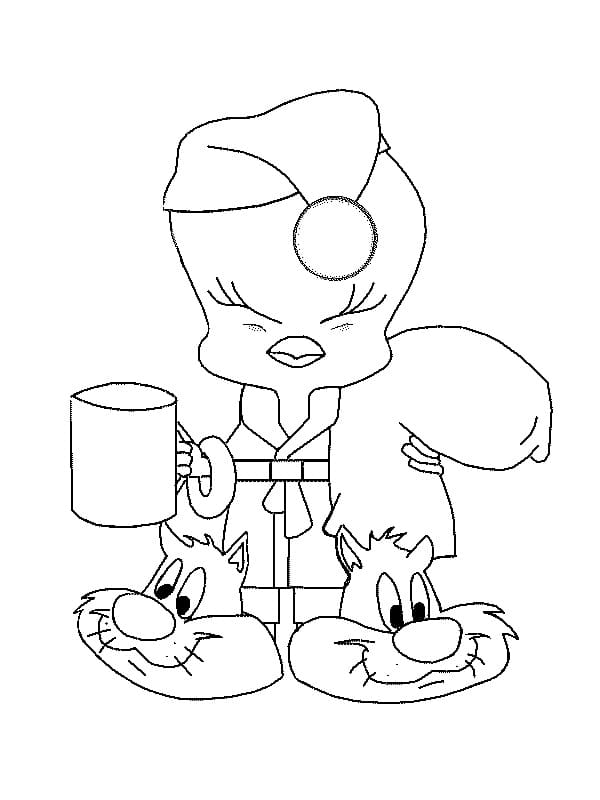 Utskriftbar Tweety Bird fargelegging