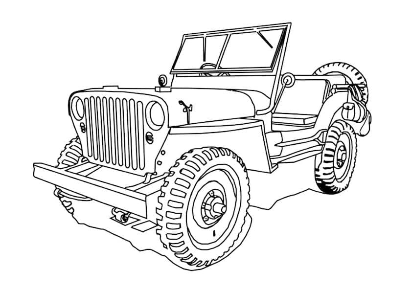 Utskrivbar Gratis Jeep fargelegging