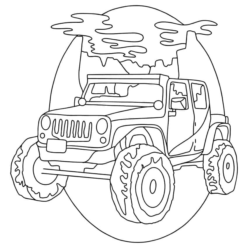 Utskrivbar Jeep fargelegging