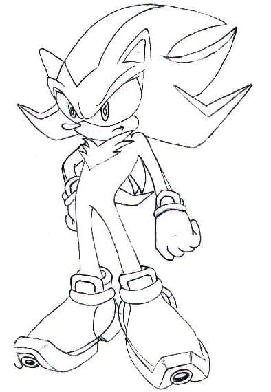Utskrivbart Bilde av Shadow Sonic fargeleggingsside