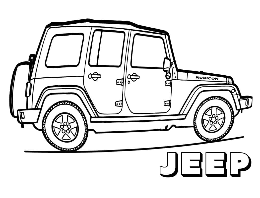 Utskrivbart Jeep Bilde fargelegging