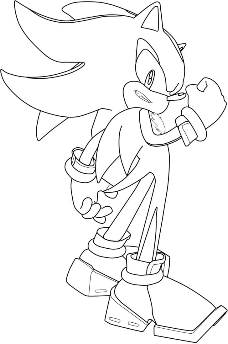 Utskrivbart Shadow Sonic Bilde fargeleggingsside