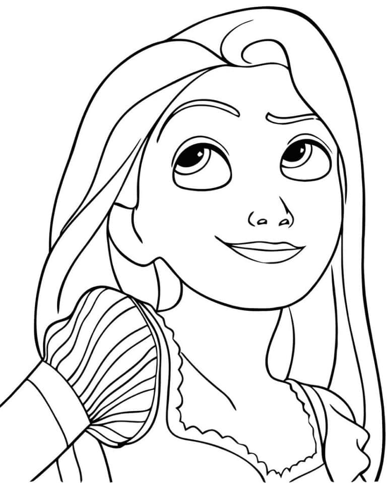 Vakker Rapunzel fargelegging