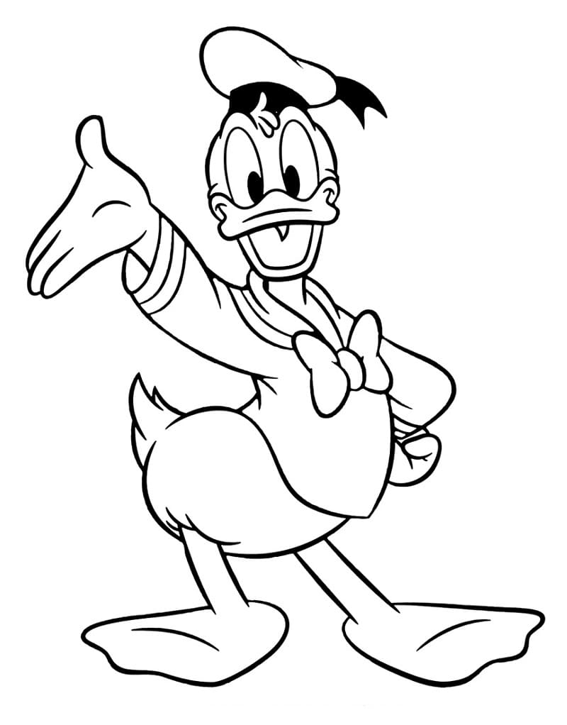 Vennalig Donald Duck fargelegging